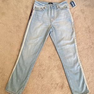 High rise slim pants